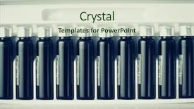  Presentation with vials - PPT theme consisting of pharmacy manufacture - pack of vials background and a  colored foreground