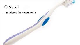  Presentation with five sided blue to white - Colorful slide set enhanced with pharmacy sanitasi - blue toothbrush isolated backdrop and a white colored foreground