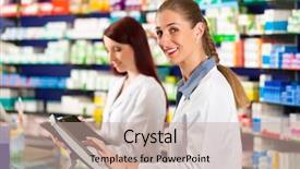  Presentation with pharmacy - Audience pleasing theme consisting of pharmacy standing at the cash backdrop and a mint green colored foreground