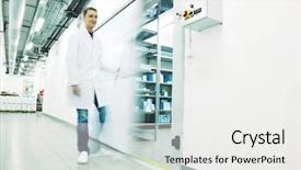  Presentation with medical supplies - Cool new PPT layouts with pharmacy supply - medical factory supplies storage indoor backdrop and a white colored foreground