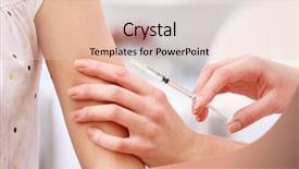  Presentation with vaccination - Colorful PPT theme enhanced with pharmacy vaccine - vaccination backdrop and a lemonade colored foreground