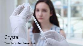  Presentation with hospital pharmacy - Audience pleasing PPT layouts consisting of pharmacy vaccine - young girl receiving vaccination backdrop and a light blue colored foreground