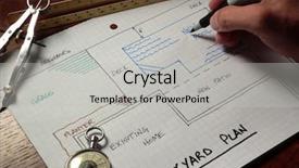  Presentation with diagram - Colorful PPT theme enhanced with phase diagram - planning on paper backdrop and a light gray colored foreground