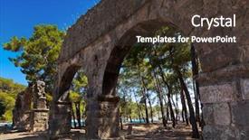  Presentation with archaeology - Cool new slides with phased - old town phaselis in antalya backdrop and a tawny brown colored foreground