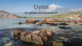  Presentation with ancient village - Slide deck enhanced with phased - top of tahtali mountain view background and a light blue colored foreground