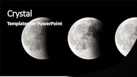  Presentation with phases - PPT layouts with phases of a lunar eclipse background and a black colored foreground