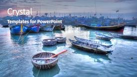  Presentation with marina - Audience pleasing slide deck consisting of phat thiet mui ne vietnam backdrop and a ocean colored foreground