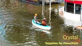  Presentation with flooding - Beautiful PPT theme featuring phathumtrani-thailand-october-21-couple backdrop and a tawny brown colored foreground