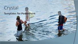  Presentation with flooding - Slides enhanced with phathumtrani-thailand-october-21-men background and a light blue colored foreground