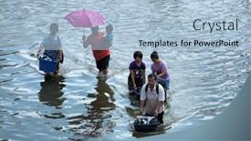  Presentation with flooding - Slides consisting of phathumtrani-thailand-october-21-unidentified background and a light blue colored foreground