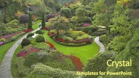  Presentation with supervision - Slides enhanced with phenomenally beautiful and picturesque garden background and a tawny brown colored foreground