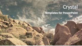  Presentation with arizona desert - Cool new presentation design with pheonix - desert rock formations near scottsdale backdrop and a gray colored foreground