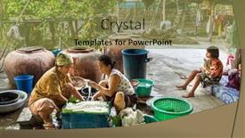  Presentation with women making - Colorful slide deck enhanced with phetchaburi-thailand-march-4-2011 backdrop and a gold colored foreground