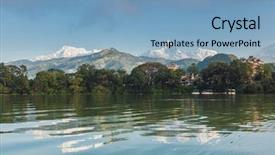  Presentation with format data low value range - PPT layouts with phewa lake in pokhara nepal background and a light blue colored foreground