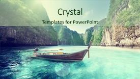  Presentation with thailand - Beautiful presentation featuring phi phi island in thailand backdrop and a soft green colored foreground