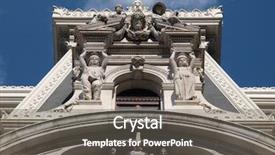  Presentation with philadelphia - Presentation design having philadelphia city hall clock tower background and a gray colored foreground