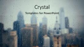  Presentation with philadelphia - Slide deck with philadelphia city rooftop view background and a soft green colored foreground