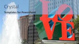  Presentation with philadelphia - Audience pleasing presentation theme consisting of philadelphia-may-30-the-popular backdrop and a light blue colored foreground