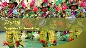  Presentation with new years - Cool new presentation theme with philadelphia-new-years-day-mummer backdrop and a gold colored foreground