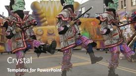  Presentation with new years - PPT theme enhanced with philadelphia-new-years-day-mummers background and a gray colored foreground