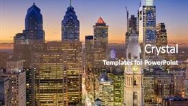  Presentation with philadelphia - Colorful slides enhanced with philadelphia pennsylvania usa downtown skyline backdrop and a violet colored foreground