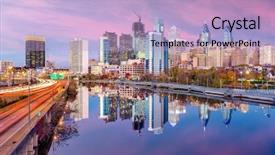 Presentation with philadelphia - Presentation design with philadelphia pennsylvania usa downtown skyline background and a light blue colored foreground