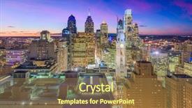  Presentation with philadelphia - Beautiful PPT layouts featuring philadelphia pennsylvania usa downtown skyline backdrop and a coral colored foreground