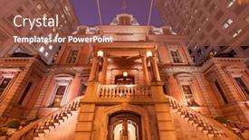  Presentation with philadelphia - Beautiful slides featuring philadelphia-pennsylvania-usa-historic-street backdrop and a red colored foreground