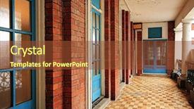  Presentation with old - PPT theme having philadelphia real estate - old terrace background and a  colored foreground