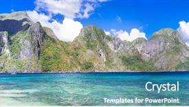  Presentation with philippines - PPT layouts enhanced with philipines - incredible islands of philippines palawan background and a teal colored foreground