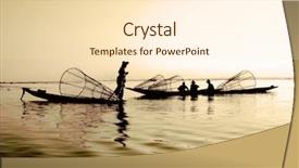  Presentation with philippine - Presentation with philippine traditional - fishermen on water background and a cream colored foreground