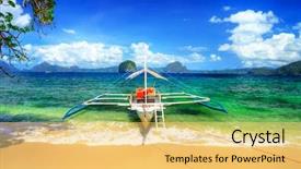  Presentation with philippine traditional - Presentation theme with philippine traditional - tropical recreation background and a yellow colored foreground