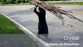  Presentation with social issues - Presentation theme with philippines-child-child-labor-social background and a gray colored foreground