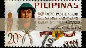  Presentation with philippines - Presentation theme having philippines-circa-1980-a-stamp background and a coral colored foreground