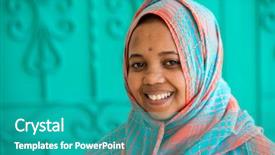  Presentation with african culture - Slide deck with philippines culture - african muslim girl background and a teal colored foreground