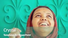  Presentation with african culture - Colorful slide set enhanced with philippines culture - african muslim girl backdrop and a teal colored foreground