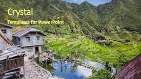  Presentation with asia culture - Beautiful PPT layouts featuring philippines culture - native ifugao hut in batad backdrop and a tawny brown colored foreground