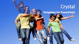  Presentation with diverse teens - Slides consisting of philippines culture - piggyback race diverse group background and a cobalt blue colored foreground