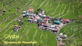  Presentation with asia culture - Slides enhanced with philippines culture - village at 2000-year old batad background and a tawny brown colored foreground