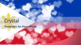  Presentation with philippine - Cool new PPT theme with philippines flag backdrop and a light blue colored foreground