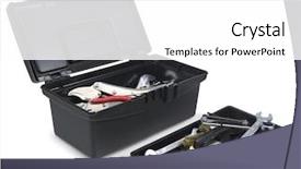  Presentation with black people boxing - Cool new slide deck with philips - black plastic tool box backdrop and a  colored foreground