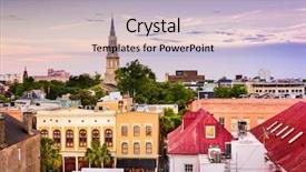  Presentation with charleston - Beautiful slide deck featuring philips - charleston south carolina skyline backdrop and a light blue colored foreground