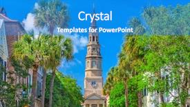  Presentation with charleston - Colorful PPT theme enhanced with philips - charleston south carolina usa historic backdrop and a teal colored foreground