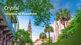 Presentation with charleston - Theme enhanced with philips - charleston south carolina usa historic background and a forest green colored foreground