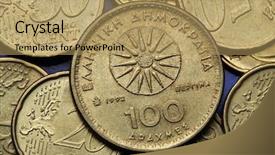  Presentation with sun star - Slides consisting of philips - coins of greece the vergina background and a coral colored foreground