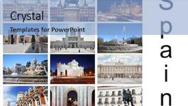  Presentation with photo collage for company behind the scen - Presentation theme enhanced with philips - collage with madrid photos background and a light blue colored foreground