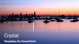  Presentation with australia melbourne - PPT theme featuring philips - melbourne australia viewed from williamstown background and a ocean colored foreground
