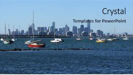  Presentation with melbourne - Slide set with philips - panorama of melbourne skyline brilliant background and a  colored foreground