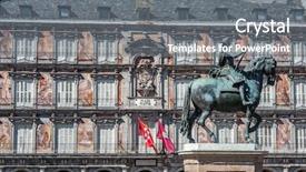  Presentation with madrid map - Colorful PPT theme enhanced with text health tips written backdrop and a coral colored foreground