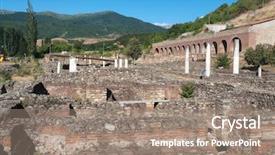  Presentation with later - PPT theme featuring philips - roman emperor hadrian built background and a  colored foreground